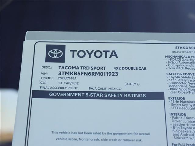 new 2024 Toyota Tacoma car, priced at $45,822