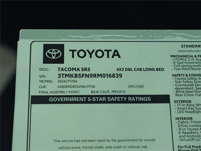 new 2024 Toyota Tacoma car, priced at $44,842