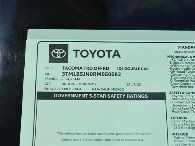 new 2024 Toyota Tacoma car, priced at $49,747