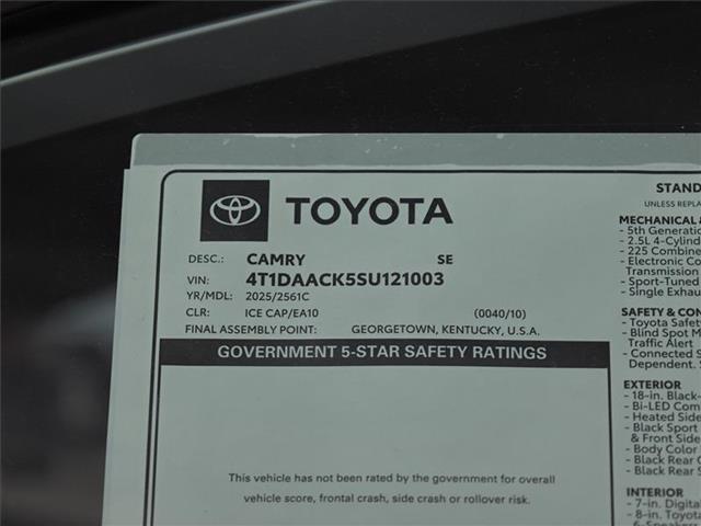 new 2025 Toyota Camry car, priced at $37,344