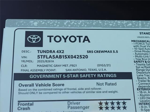 new 2025 Toyota Tundra car, priced at $58,551