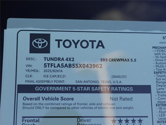 new 2025 Toyota Tundra car, priced at $60,897