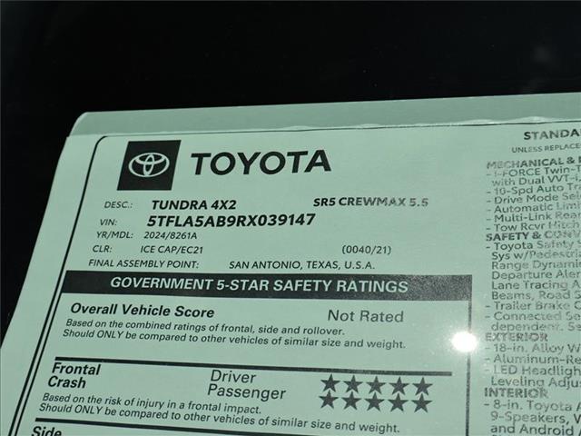 new 2024 Toyota Tundra car, priced at $60,117